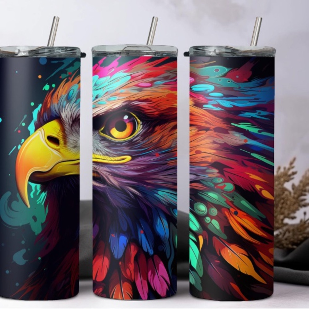 Colorful Eagle Design Tumblers